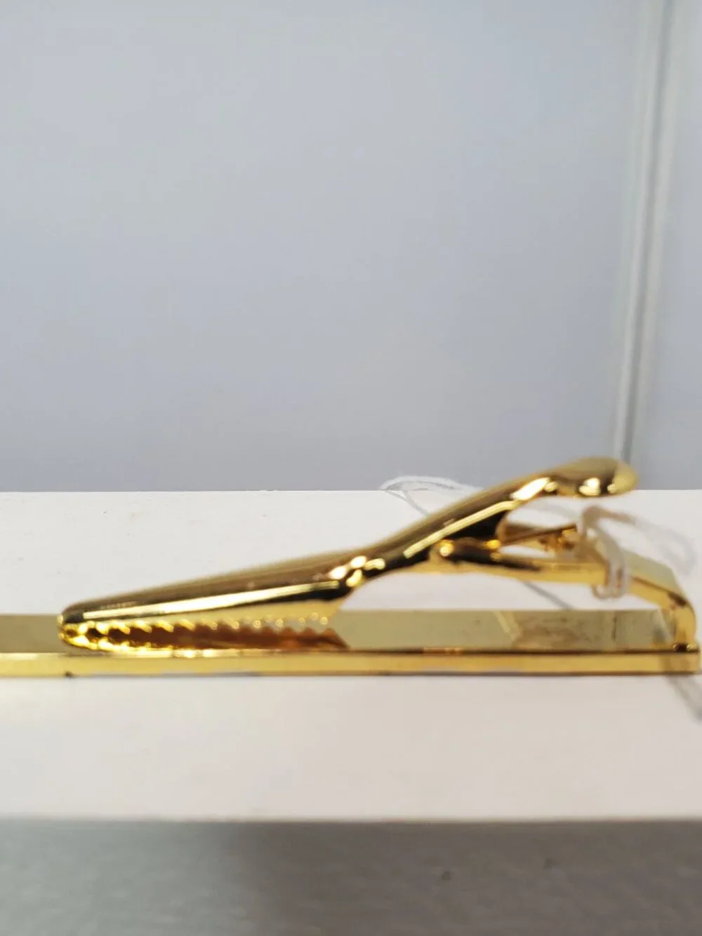Two-Tone Gold and Silver Diagonal Striped Cufflinks & Tie Clip 3-Piece Set